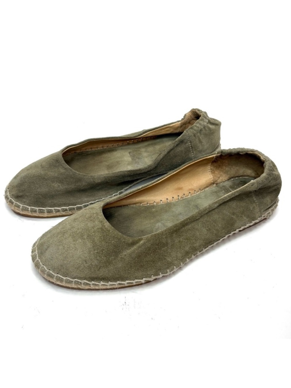 Maypol by Anthropologie Green Suede Espadrilles | 10